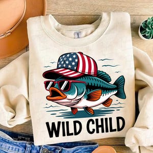 Criança Selvagem PNG, 4 de Julho PNG, Patriótico dos EUA PNG, Pesca Engraçada PNG, Sublimação, América PNG, Liberdade, Bandeira Americana
