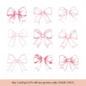 Pacchetto fiocco nastro SVG, fiocchi Coquette Svg, fiocco femminile minimalista estetico femminile PNG, papillon Svg, contorno fiocco, clip art nastro
