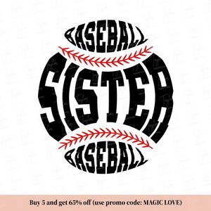 Baseball Sister Svg, Baseball Sister Png, Baseball Sister Shirt, Baseball Svg, Sports Sister Svg, Baseball Season, Sister Gifts