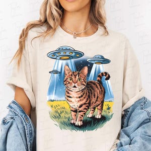 Funny cat Png, chat extraterrestre Png, Sublimation d'Halloween fou des chats, Png drôle amoureux des chats, conception de chaton