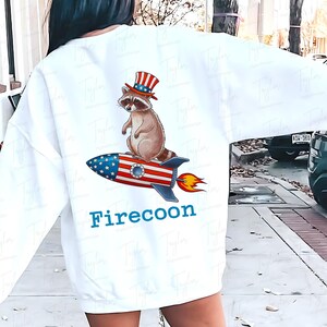 Drôle de raton laveur américain Png, fête de l'indépendance Png, chemise drôle USA, chemise drôle de raton laveur, 4 juillet téléchargement numérique, Feral Merica Png