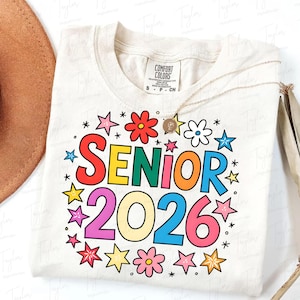 Senior Kokette 2026 Png, Klasse von 2026 Png, Blumen Senior Png, Abschluss Png, Senior 2026 Hemd Png, Abschluss 2026