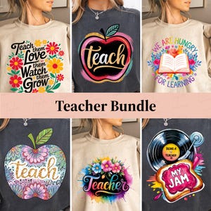 Teacher Bundle PNG Sublimation, Teacher Png Design, Teacher Gift Png Download, Teacher Shirt Design Bundle , Teacher Appreciation