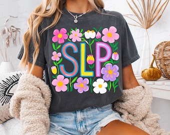 Floral Speech Therapy Png, SLP Design, Speech Pathology Png, Language Pathologist Png, SLP Digital, Speech Therapy