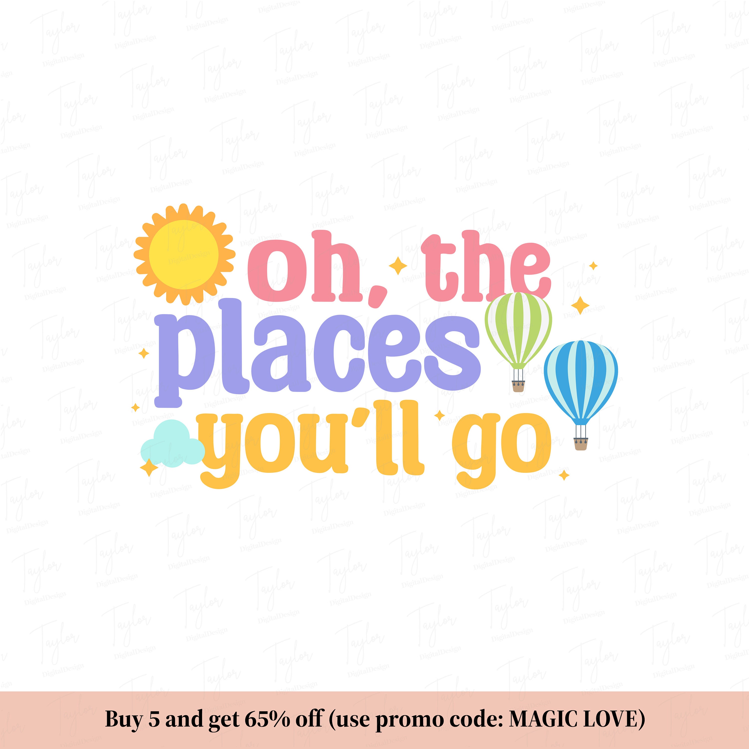 Oh The Places You'll Go Svg Png, Dedicated Teacher Shirt Png, The Thing, Kid Design