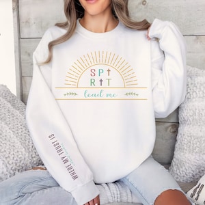 Spirit Lead Me Verse Svg Instand Download, Christian Sublimation Design, Aesthetic Bible Verse Shirt, Bible PNG, Motivational Shirt