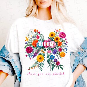 Wilde bloem geestelijke gezondheid, bloei waar je bent geplant, strik png, emotionele steun, geestelijke gezondheid png, zelfzorg