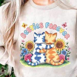 Besties Forever Png, Meilleur ami pour toujours, Meilleur ami png, Citations Bff, Cadeau pour des amis, Conception de chemise Besties, Chats mignons png thumbnail