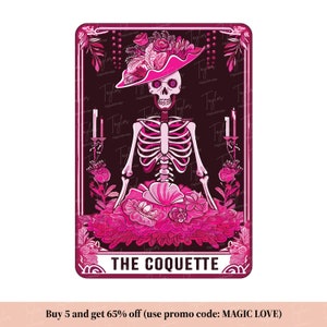 The Coquette Funny Tarot Card Svg Png, Woman Skeleton Sublimation Design, Witchy Vibes Skull T-Shirt Mug PNG File, Digital Download