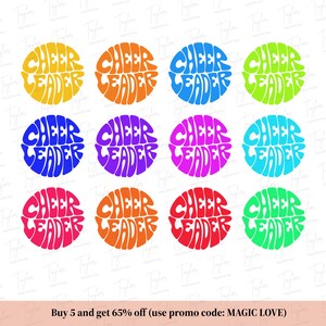 Boho Cheer Bundle Png Sublimation, Retro Cheerleading PNG, Cheer Mom Png, Cheer Design, Digital Sublimation Design, Cheerleader Png