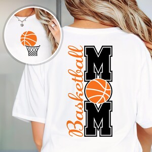 Mamá de baloncesto SVG PNG, baloncesto Svg Png, mamá de baloncesto Svg Png, sublimación de baloncesto, Svg frontal y posterior