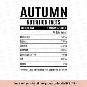 Automne Svg, Png automne, valeur nutritive Design automne, Svg drôle, automne Cricut Cut en téléchargement numérique