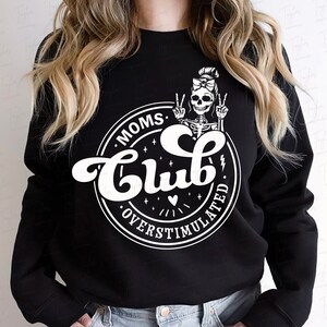 Club de madres sobreestimuladas Svg, Svg sobreestimulado, Svg de madre sobreestimulada, Png de madre sobreestimulada, Svg de ansiedad, Svg de ansiedad de madre, Svg de moda