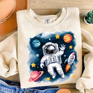 Astronauta Png, Spazio Colorato Png, Pianeta Colorato Png, Design Sublimazione, Design T-Shirt, Felpa Png, Tazza Png, Download Digitale Png