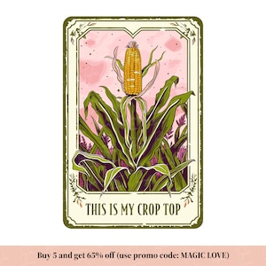 C'est mon crop top carte de tarot Svg Png, sublimation pays, pays fille Tarot T-shirt tasse PNG, ferme en téléchargement numérique