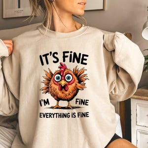 Está tudo bem, estou bem, está tudo bem, PNG, Frases engraçadas, PNG, Ansiedade, Mama engraçada, PNG, Sarcástico, PNG, Frango engraçado, Louco, Download digital