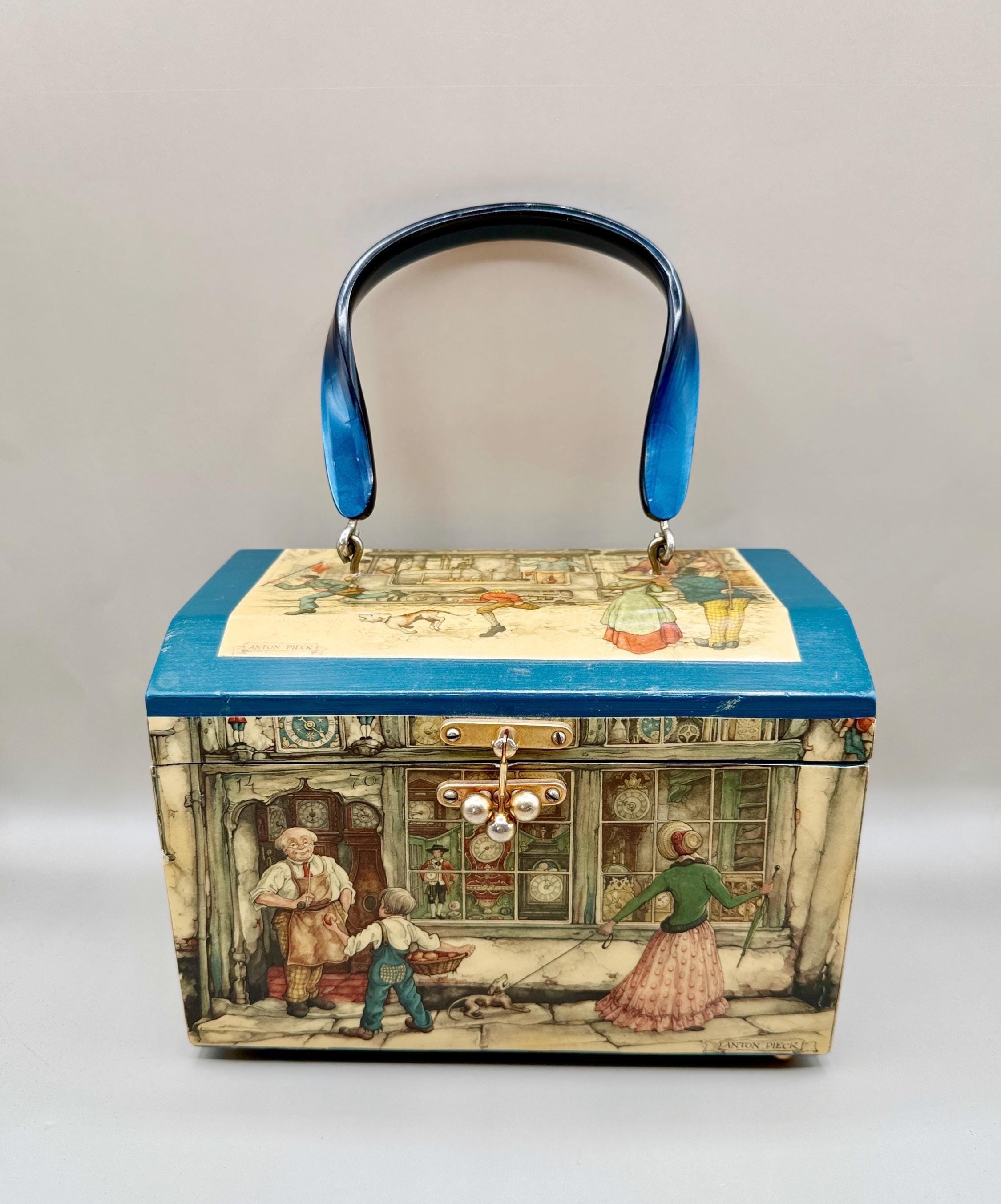 Vintage Wooden Box Handbag - Etsy