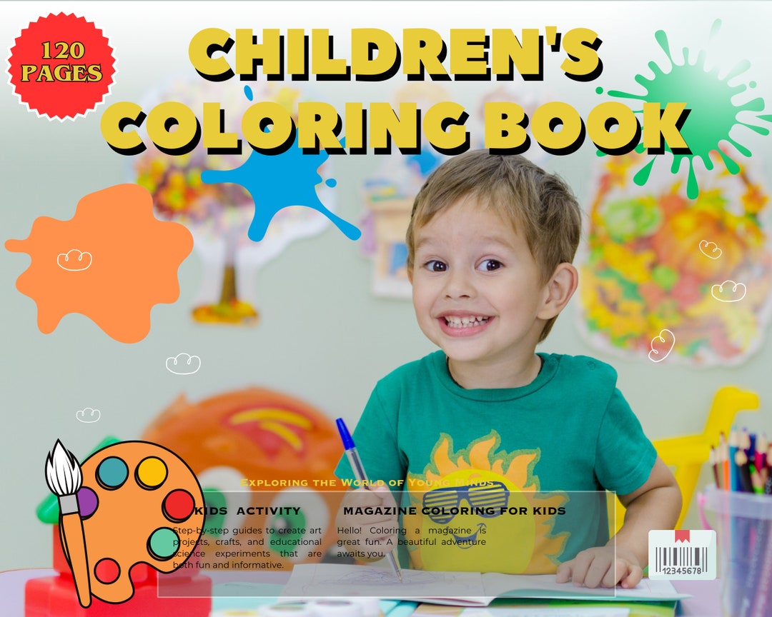 Children's Coloring Book, Coloring Book With Picture, Gift for Children, Digital Print Coloring ...