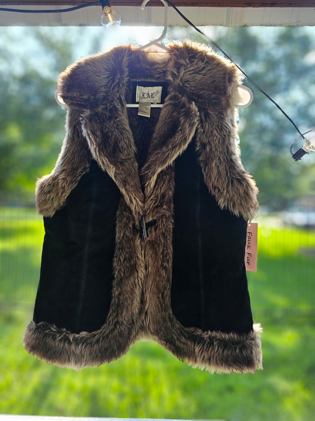 Live a Litte NWT Leather Vest Faux Fur Lining Fall Winter With Tags ...