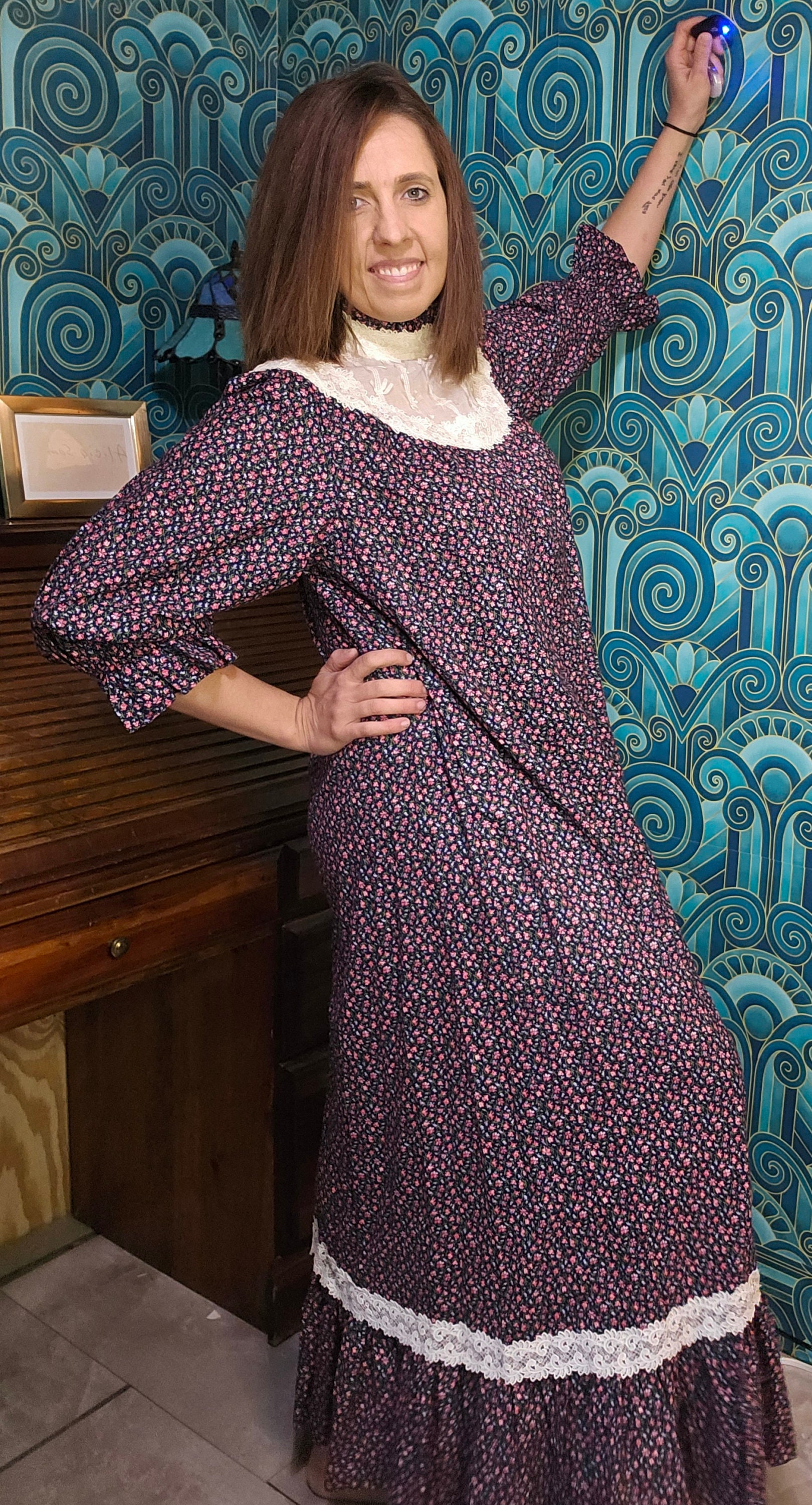 Princess Kaiulani Floral House Dress Gown Night Sleep