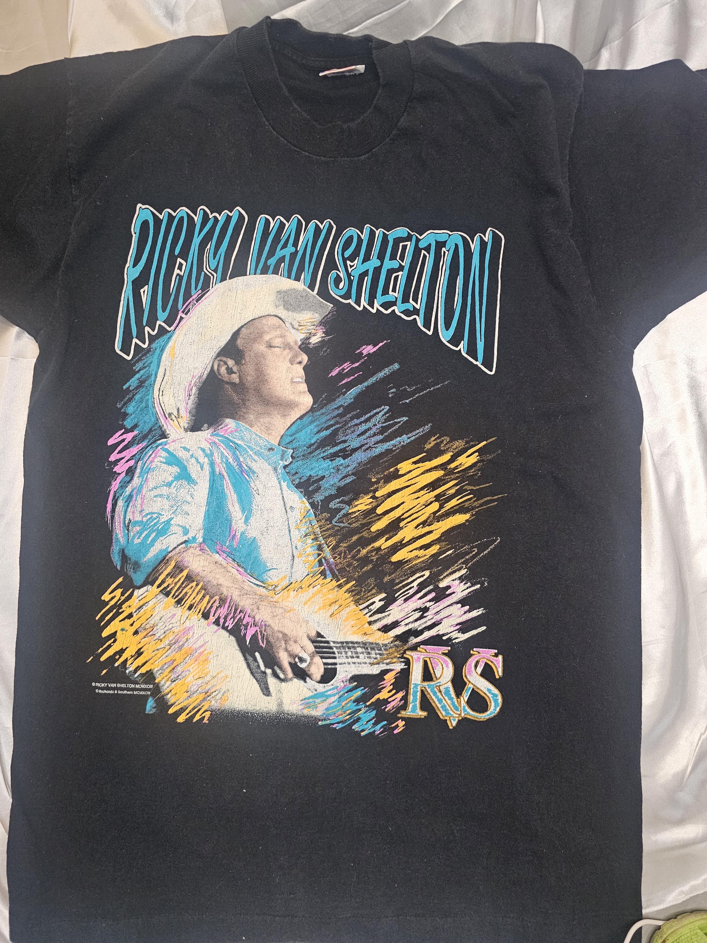 Ricky van Shelton vintage tshirt 90s country legends rodeo concert festival