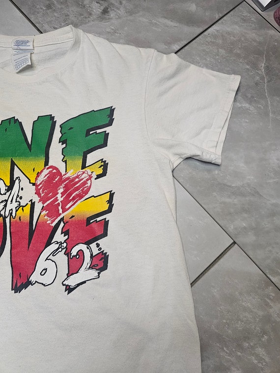 Jamaica one love y2k vintage S/S yellow green Sm … - image 4