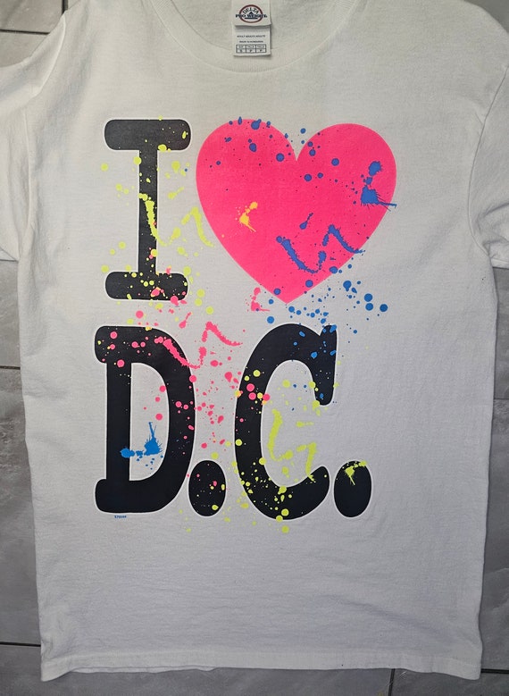 Vintage tshirts I love DC heart deltapro cotton  n