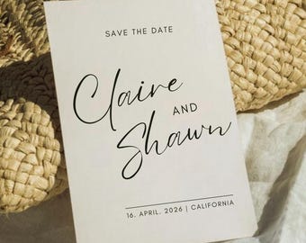 Save the Date Template , Printable Save the Dates Card , Editable Wedding Invitation,save our date,minimalist save the date digital download