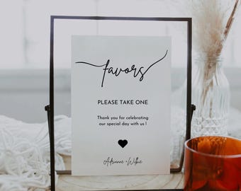 Wedding Favor Sign Template, Please Take a Favor Sign, Bohemian Favors Please Take One Sign Printable Favor Sign, Modern Favor Sign,