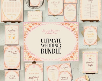 Ultimate Wedding Bundle Templates Editable Complete Wedding Stationery Wedding Suite Printable Wedding Sign Bundle Wedding Day Templates 05