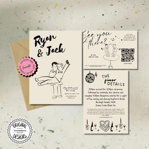 LGBTQ+ Wedding Invitation Editable Gay Invitation Template, Printable Same Sex Invitation Suite, Pride Invite, Instant Download Canva 4c