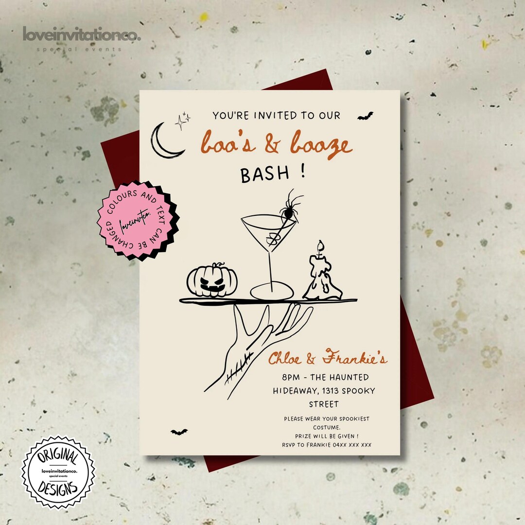 Digital Halloween Invitation Template ,editable Halloween Invite, Scary ...