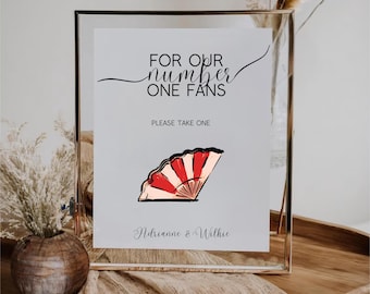 "Hochzeits-Fan-Schild, ""For Our Number One Fans""-Zeichen, Schnappen Sie sich einen Fan-Schild, Hochzeitsbevorzugungsschild, wunderliches Hochzeitsschild, einzigartige Hochzeitsgeschenke."