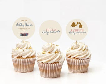 Silly Goose Baby Shower Cupcake Topper, Editable Gender Neutral A Little Silly Goose Baby Shower Cake Topper Digital Instant Download