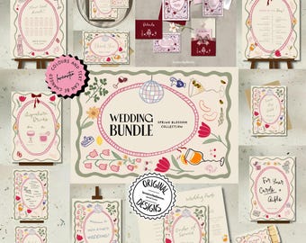 Ultimate Wedding Bundle Templates Editable Complete Wedding Stationery Wedding Suite Printable Wedding Sign Bundle Wedding Day Templates 05
