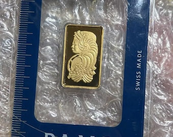 Lingotto d'oro PAMP Suisse Lady Fortuna da 1 grammo, oro puro 24 carati .9999 / Lingotto d'oro da collezione certificato