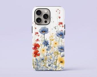 pour portable fleurs aquarelles | iPhone 13,14,15 Coques personnalisées pour Apple iPhone 13 Pro iPhone 12 11 Pro Max iPhone 8 X XS XR