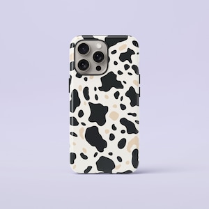 Élégante coque de portable à imprimé animalier, vache abstraite, iPhone 13,14,15, coque personnalisée pour Apple iPhone 13 Pro, iPhone 12 11 Pro Max, iPhone 8 XR