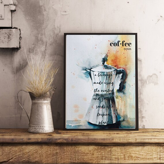 Items similar to Kitchen Art, Coffee, Coffee Art, Espresso Print