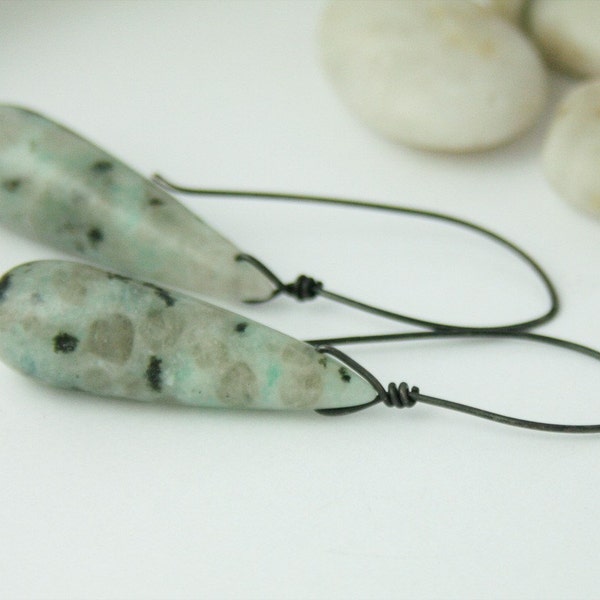 sesame jasper drop earrings