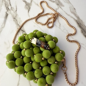 Sac en velours vert, Sac vert, Pochette verte pour femme, Cartable de luxe, Mini sac esthétique, Sac bandoulière vert