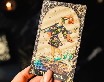 Rider Waite style Dark Tarot Deck, Stars Tarot, Beginner Friendly Set