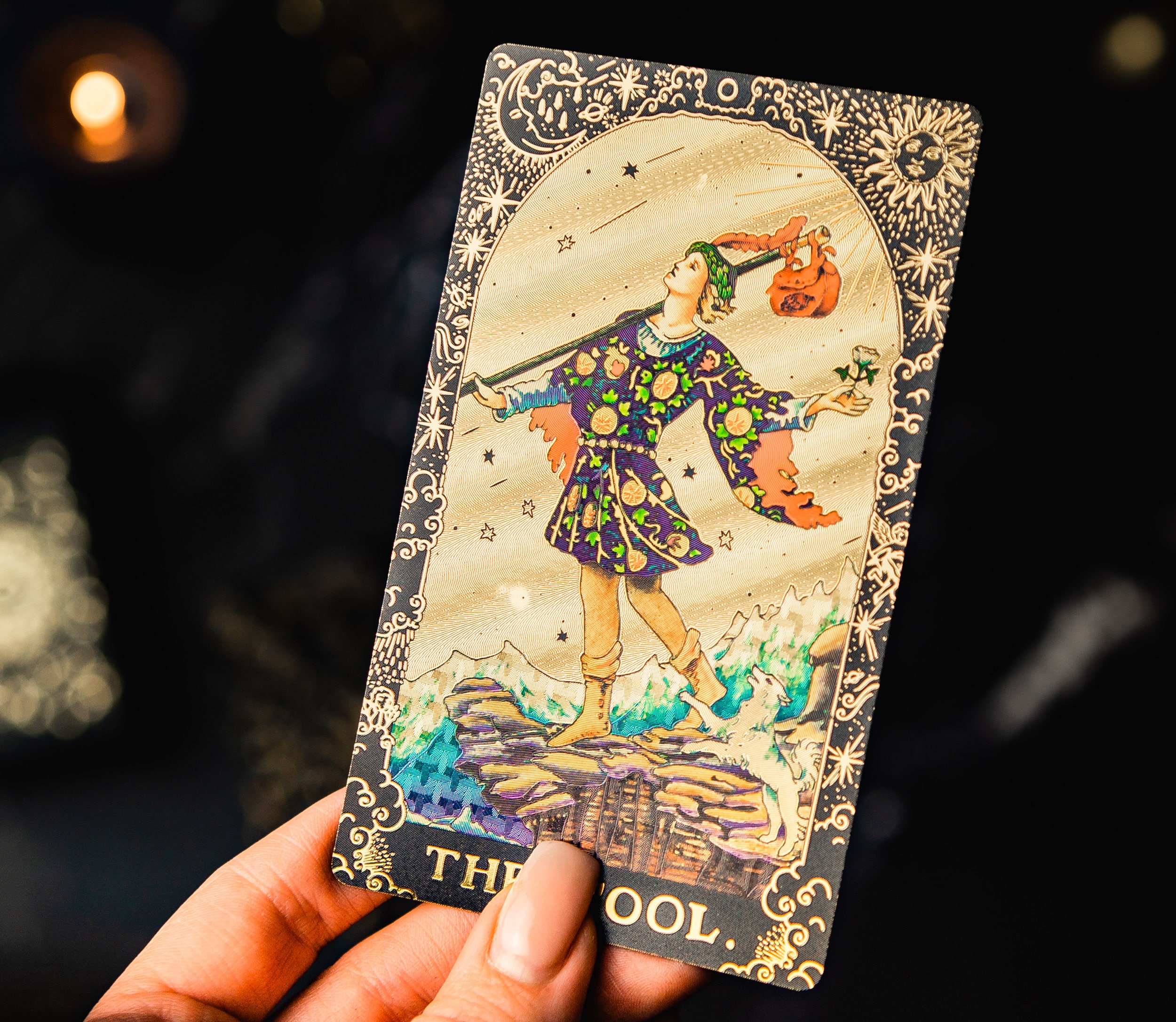 Rider Waite Style Dark Tarot Deck, Stars Tarot, Beginner Friendly