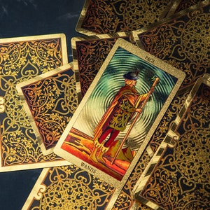 Fancy Tarot Cards Deck with Guidebook Beautiful Tarot Rider Waite Tarot Shiny Tarot Cards 78 Cards Tarot with Box Pretty Tarot Gift for Her