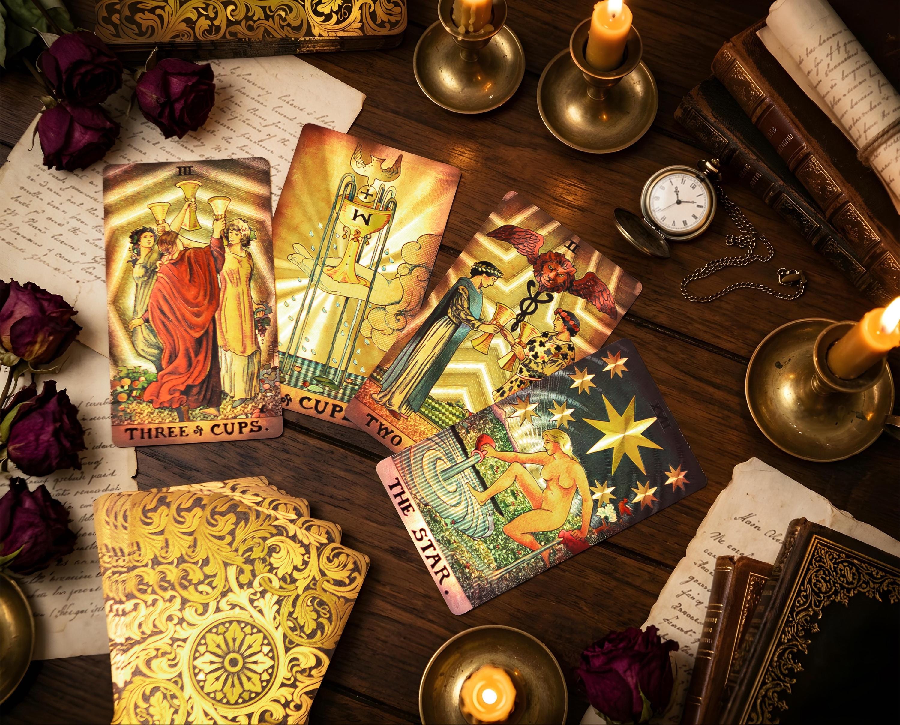 Gold Foil Rider Waite Smith Tarot Card Deck - Etsy
