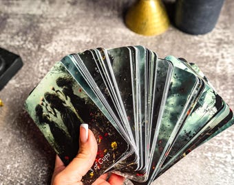 Jeu de tarot Dark Horror avec guide, Tarot gothique de 78 cartes, Cartes de voyance mystique, Cadeau de tarot de sorcière