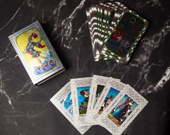 Antique Style Tarot Deck, Vintage Divination Cards, Occult Fortune Telling Set, Witchy Mystic Tarot Reading