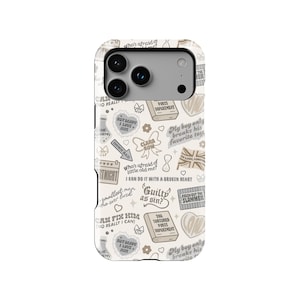 Tortured Poets Department Phone Case | Poetic Lyric Collage iPhone Samsung Cover
