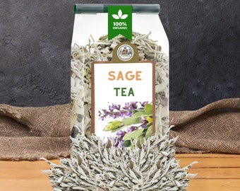 Organic Sage Tea | Sage Leaf | Dried Herbs | Natural Tea | Sun Dried | Delicious | Salvia officinalis