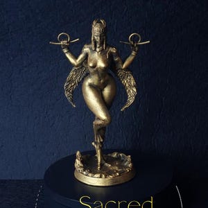 LILITH - Ishtar - Inanna - Statue Decoration - Historically Accurate - Pagan Idol - Dark Goddess - Altar Figurine - Witches image 3